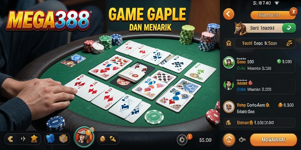 Tampilan gameplay Gaple yang menarik dan interaktif.