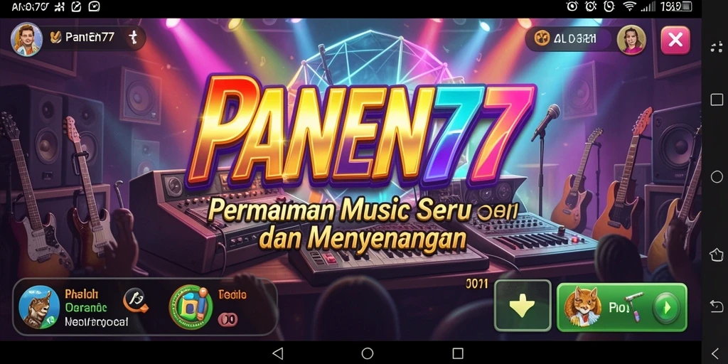 Tampilan gameplay seru dengan beragam tantangan musik.